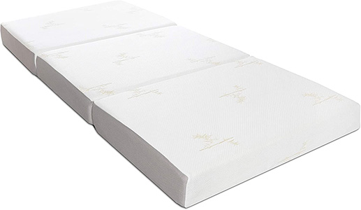milliard tri folding memory foam mattress